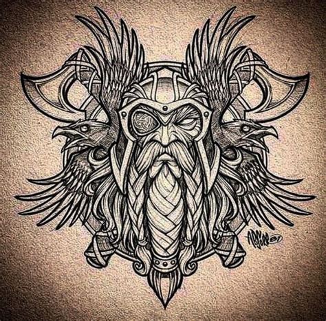 Raven Jokes Tattoo Viking Norse Tattoos Mythology Thor Hammer Symbols