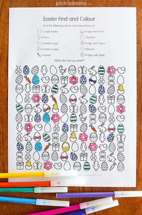 Free Printable Easter Find And Colour Activity Picklebums