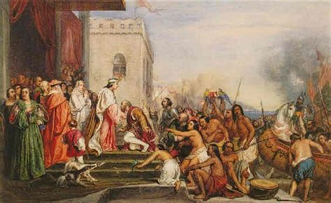 The Reception Of Christopher Columbus By King Ferdinand Ii And Queen Isabella Of Spain In