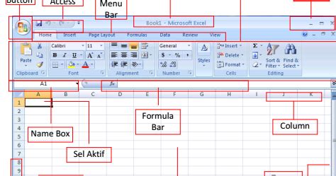 Mengenal Tampilan Interface Microsoft Excel Salam Literasi