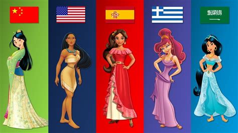 Disney Princesses From Different Countries Youtube