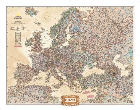 Europe Executive Wall Map By National Geographic