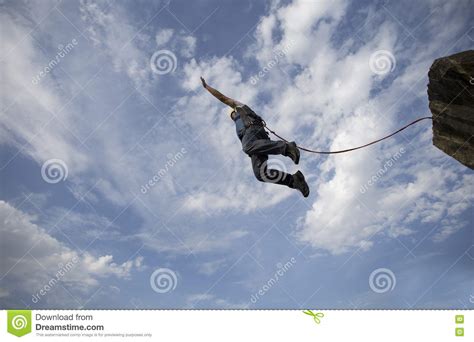 Jump Off A Cliff Stock Photo Image Of Challenge People 76298494
