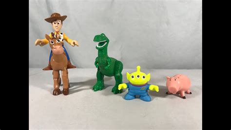 Imaginext Toy Story Woody Bullseye Rex Ham And Alien Review Youtube