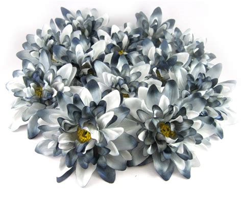 See more ideas about silk flowers, nylon flowers, fabric flowers. (12) Black White Silk Dahlia Flower Heads - 4 ...