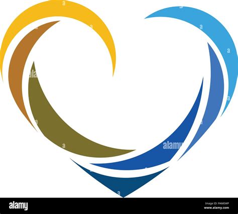 El Color Del Icono Del Corazón Vector Logo Logotipo De Corazón Con
