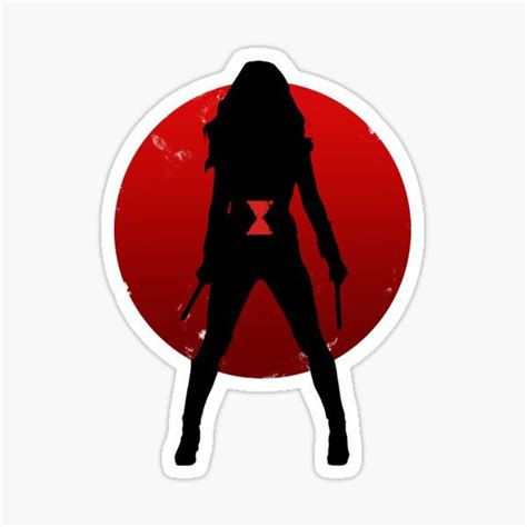 Widow Silhouette Emblem Sticker By Rackhamgreg In 2021 Black Widow