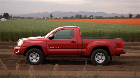 Red Toyota Tacoma Pick Up Truck Background Toyota Tacoma Picture