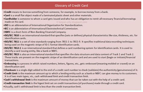 Understanding all the terminology on your credit card statements is an important part of financial literacy. What is Credit Card? Meaning, Definition, Size and Anatomy