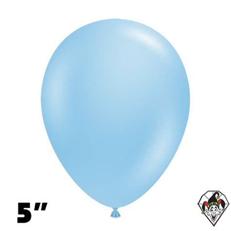 Tuftex 5 Inch Round Baby Blue Balloons 50ct