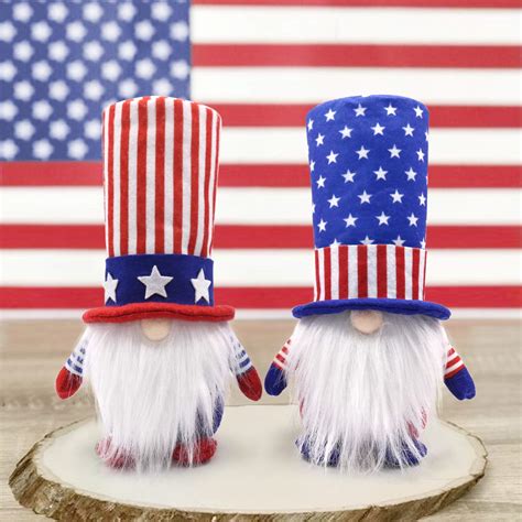 Patriotic 4th of July Gnome Uncle Sam Tomte for American Independence