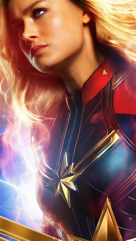 1080x1920 Brie Larson As Carol Danvers In Captain Marvel Iphone 76s6