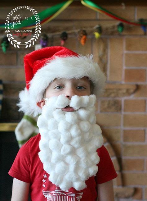 Kids Craft Santa Beard Disguise Knutselen Voor Kerstmis Kerst