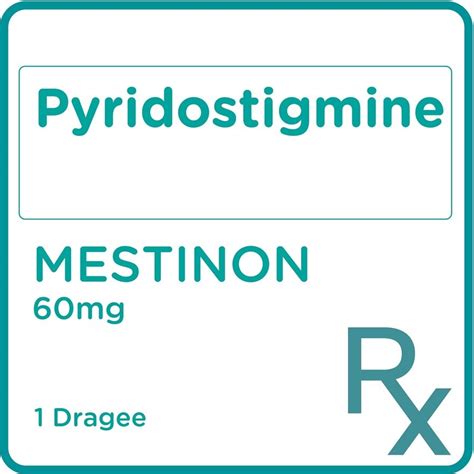 Mestinon Pyridostigmine 60mg 1 Tablet Prescription Required