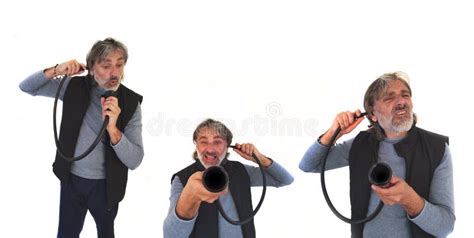 Deaf Man Set Over White Stock Photo Image Of Happy 268827720