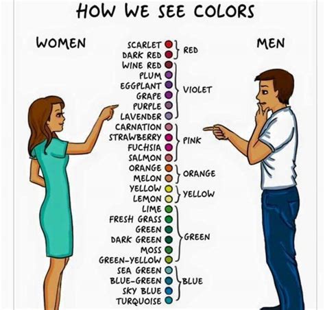 How Women And Men See Colors English Learn Site