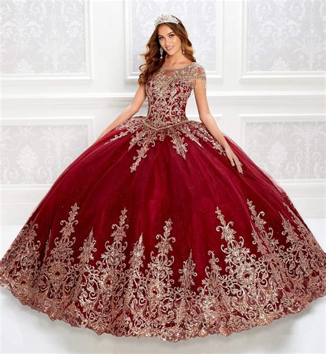 Princesa By Ariana Vara Dresses 2024 Quinceanera Dresses Couture Candy Burgundy
