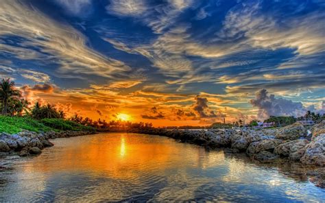 Beautiful Sunset Reflection 1680 X 1050 Widescreen Wallpaper