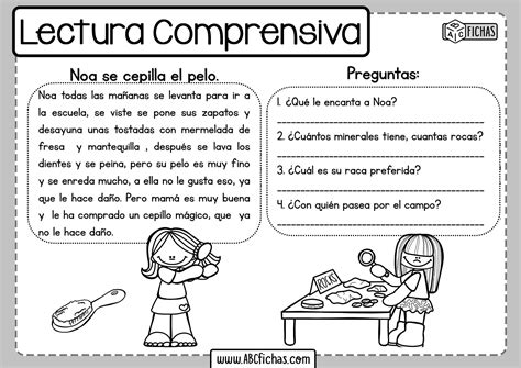 Fichas De Lectura Comprensiva Para Niños Fichas Descargables