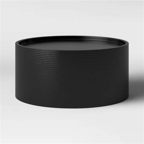 Accent your living room with a coffee, console, sofa or end table. Manila Round Hammered Drum Coffee Table Black - Project 62™ in 2020 | Drum coffee table ...