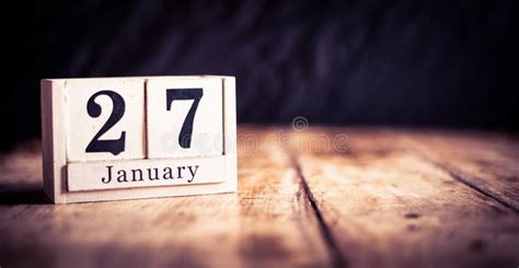 January 27th 27 January Twenty Seventh Of January Calendar Month