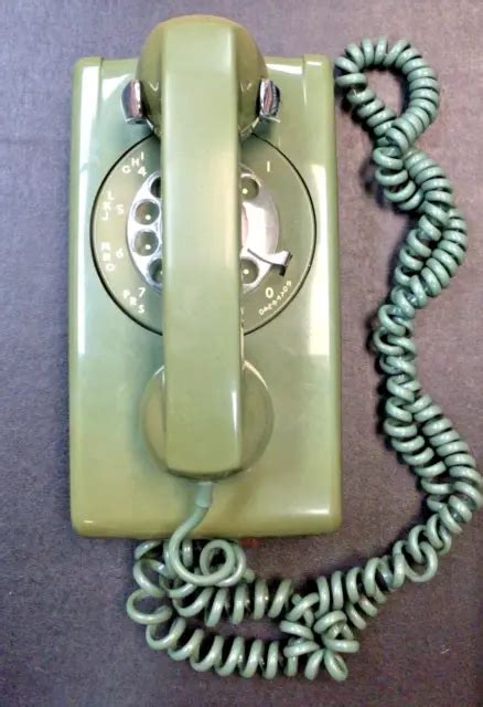 Western Electric Bell System Rotary Green Wall Phone Telephone 554