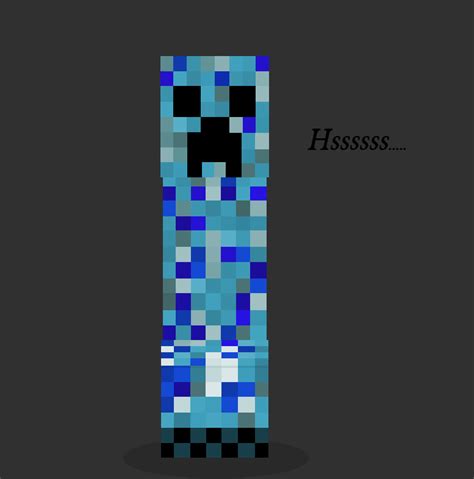 Minecraft Blue Creeper Texture