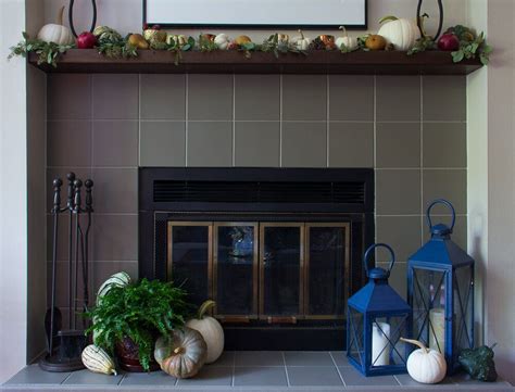 Fireplace Makeover: How to Paint Tiles-Including the Grout ...