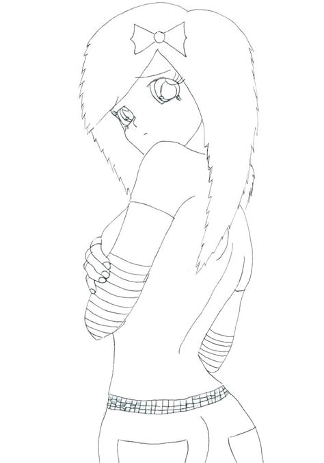 Emo Anime Coloring Pages At Free