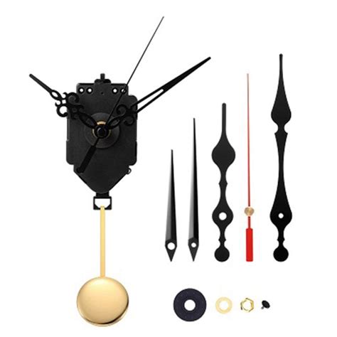 Quartz Pendulum Clock Movement Mechanism Diy Kit With 3 Pairs Different