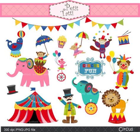 Circus Clip Art Circus Animal Clipart Cute Animals Clip Art Carnival
