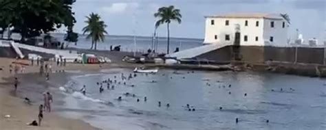 Banhistas Ignoram Decreto E Vão Ao Porto Da Barra Bahia No Ar