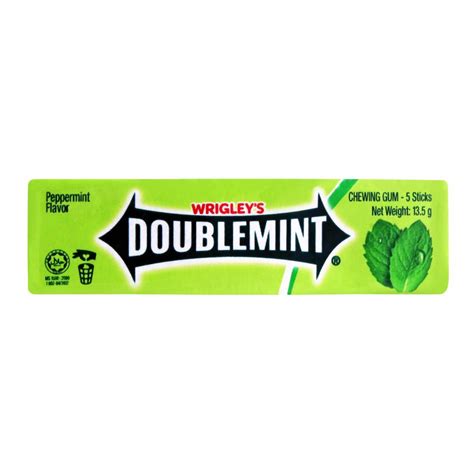 order wrigley s doublemint chewing gum peppermint flavor 5 sticks online at special price in
