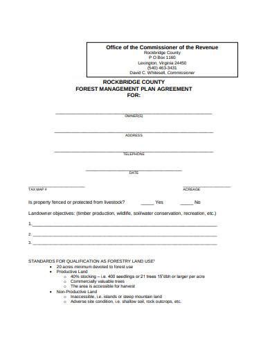 Land Management Plan Template