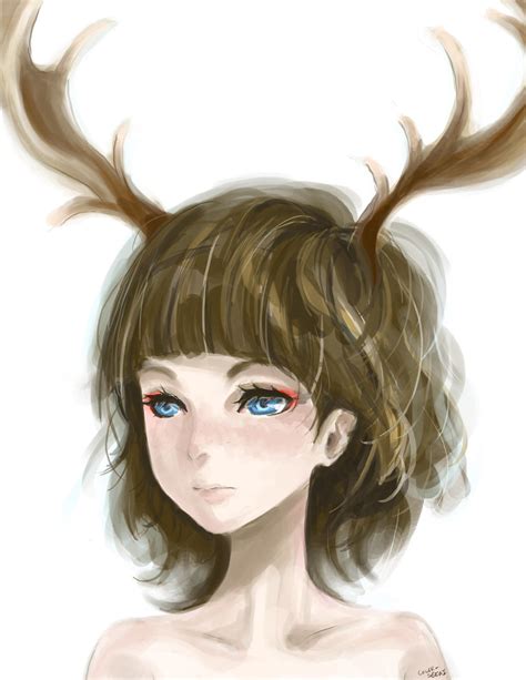 Deer Girl By Color Sekai On Deviantart