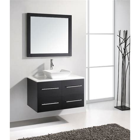 We offer widest range of high end quality bathroom vanities including modern double and single sink vanity. Virtu USA Ultra Modern 35" Single Bathroom Vanity Set with ...