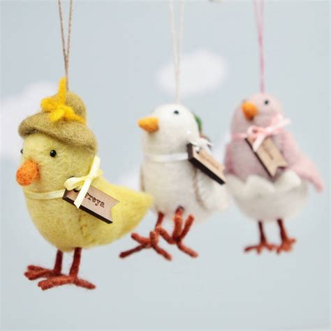 personalised felt chick decoration by postbox party