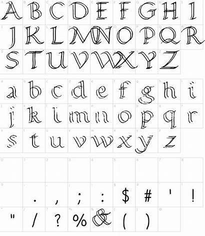 Pencil Calligraphy Font Double Fonts Characters