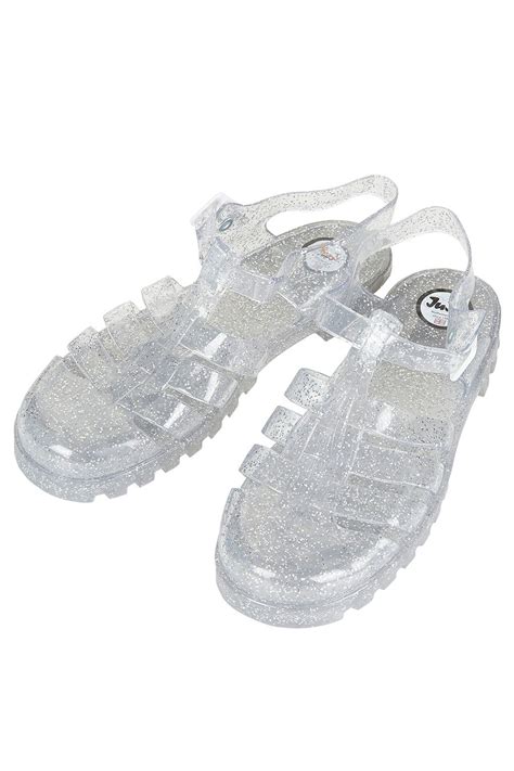 Clear Glitter Jelly Sandal Flats Jelly Sandals Jelly Shoes Glitter