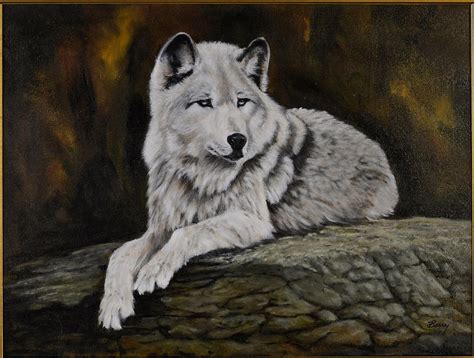 Grey Wolf Painting By Charles Berry Pixels