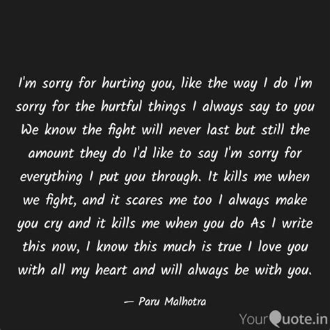 Im Sorry I Hurt You Letter ♥√ I Am Sorry For Hurting You My Love