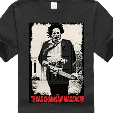 The Texas Chainsaw Massacre Leatherface Horror Movie Halloween Black T