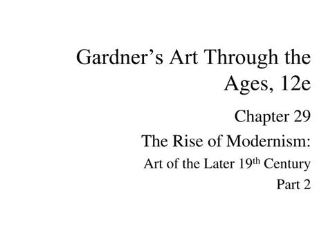Ppt Gardners Art Through The Ages 12e Powerpoint Presentation Free