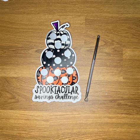 Spooktacular Savings Challenge Scratcher - Fun Halloween Scratcher