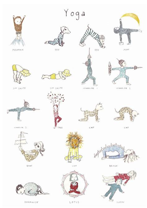 Full color poster shows perfect alignment of postures. Yoga poster for kids « Joyful Babies Joyful Babies | Yoga ...