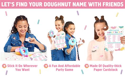 Whats Your Donut Name Game Girls Sprinkles Birthday Party