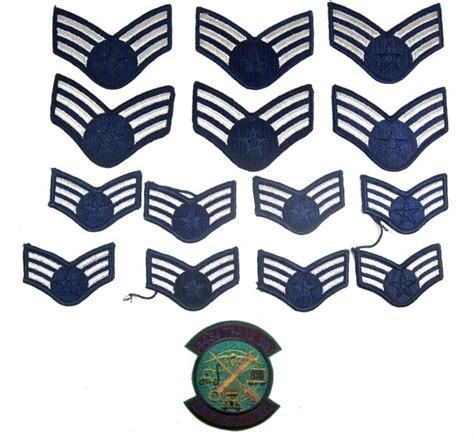 U S Air Force Rank Patches 3 And 4 Unit Patchsenior Airman And 443d
