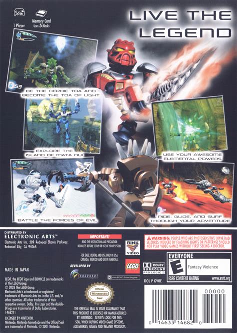Bionicle 2003 Gamecube Box Cover Art Mobygames
