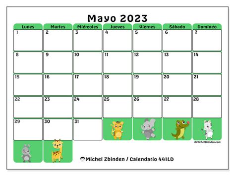 Calendario Mayo De 2023 Para Imprimir 483ds Michel Zbinden Ec