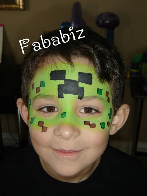 Boys Favorite These Days A Minecraft Face Painting This Is An Easy